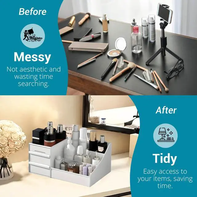 Alt view image 6 of 7 - Cologne Organizer for Men, Bathroom Countertop Organizer, Vanity Storage Shelf, Perfume & Cologne Stand, Dresser Rack, Organizador de Perfumes, Bedroom essentials for men, Birthday Gift for Men