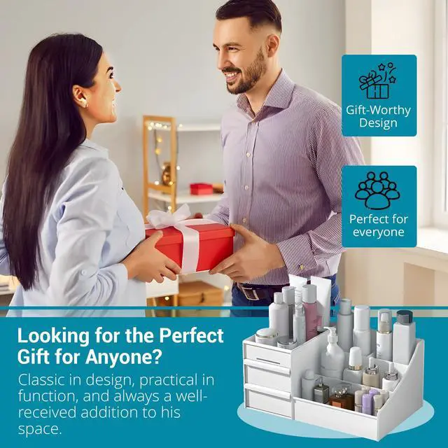 Alt view image 7 of 7 - Cologne Organizer for Men, Bathroom Countertop Organizer, Vanity Storage Shelf, Perfume & Cologne Stand, Dresser Rack, Organizador de Perfumes, Bedroom essentials for men, Birthday Gift for Men