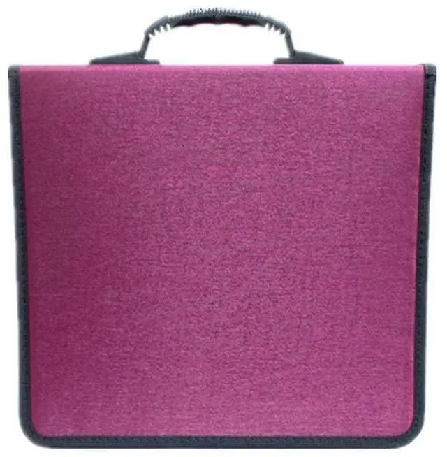 Alt view image 3 of 7 - Penlonda CD/DVD Case Holder Organizer Wallet Sleeves Booklet Binder,Storage 400 Capacity Disc(Rose)