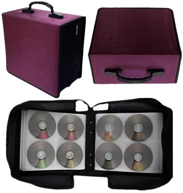 Alt view image 7 of 7 - Penlonda CD/DVD Case Holder Organizer Wallet Sleeves Booklet Binder,Storage 400 Capacity Disc(Rose)