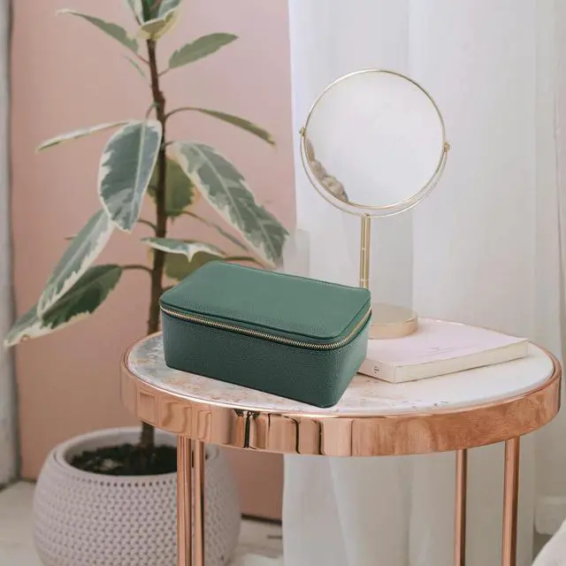 Alt view image 6 of 6 - NCONCO Travel Jewelry Box, Portable PU Leather Travel Jewelry Organizer with 12pcs Velvet Bags Compact & Lightweight Travel Jewelry Case for Necklaces Rings Earrings Sorting Storage