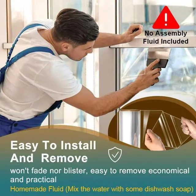 Alt view image 6 of 7 - 4 Mil Clear Security and Safety Window Film Shatterproof Film for Glass Windows Anti Shatter Tempered Glass Cover Clings Film for Home and Office