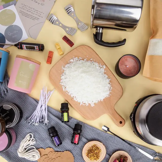 Alt view image 3 of 6 - SAEUYVB Candle Making Kit - DIY Starter Soy Candle Making Supplies with Wax Melter, Including Soy Wax, 10 Candle Jars, 10 Pleasant Scents, Color Dyes & MorePerfect Candle Making Kit for Adults