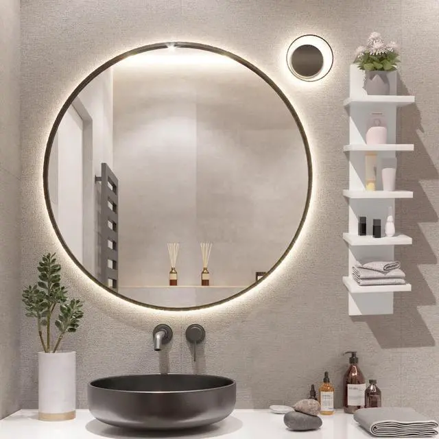 Alt view image 7 of 7 - Homaterial 5 Tier Wall Shelf Unit,White Vertical Floating Shelf-Narrow Decorative Wall Mount Modern Wall Decor Shelves for Bedrooms, Living Rooms 5.5"