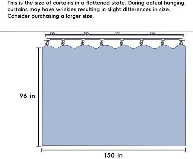 Alt view image 7 of 7 - cbsroro Room Divider Ceiling Mounted Curtains Track Sets Extra Wide Blackout Curtain Flexible Tracks for Bedroom Privacy Partition Separator, 1 Panel Grey Drape and White Rail, W12.5 x H8ft
