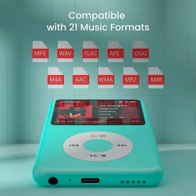 Alt view image 4 of 7 - Mp3 Player with Bluetooth Innioasis Y1 Video Digital Music Player HiFi Mini Portable Kids Audiobook Mp3 2025 Nice Gift Choice Theme Upgrade Blue