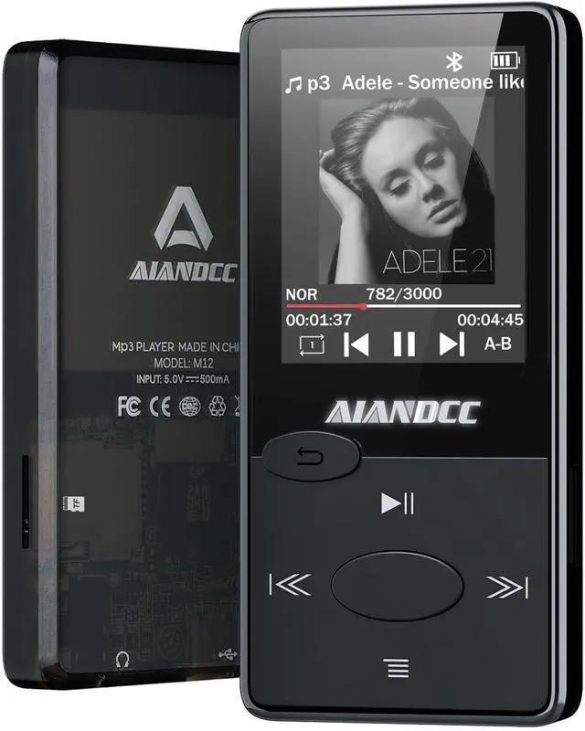 Main image of 64GB Mp3 Player with Bluetooth 5.3 HiFi Sound, Mp3 Player with FM Radio, Mini Music Player for Kids Adults, Earphones Included, TF Card can be Inserted