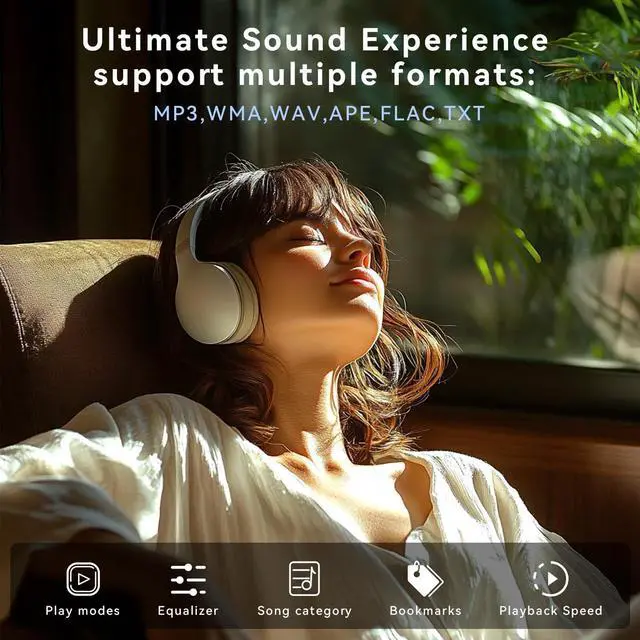 Alt view image 4 of 7 - 128GB Mini MP3 Player with Bluetooth 5.3,Portable Music Player for Kids with Clip,HiFi Sound,Voice Recorder,E-Book,Built-in HD Speaker,Digital Audio Player for Sport with Earphones & Screen Protector