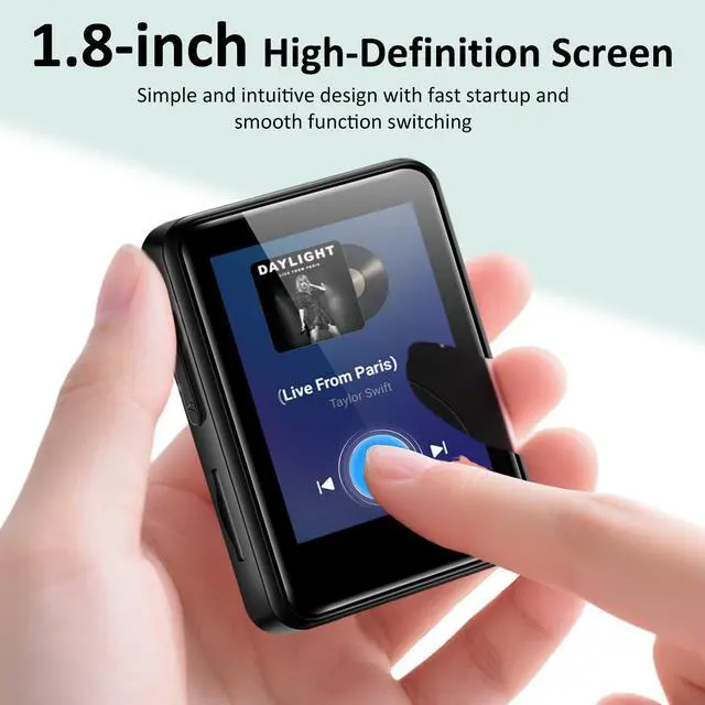 Alt view image 7 of 7 - 1.8 inch MP3 Player with Bluetooth, 32GB Digital Music Player for Kids, Portable Mini Bluetooth MP3 Player with Speaker Lossless Sound with FM Radio, Voice Recorder, Supports up to 512GB, Black