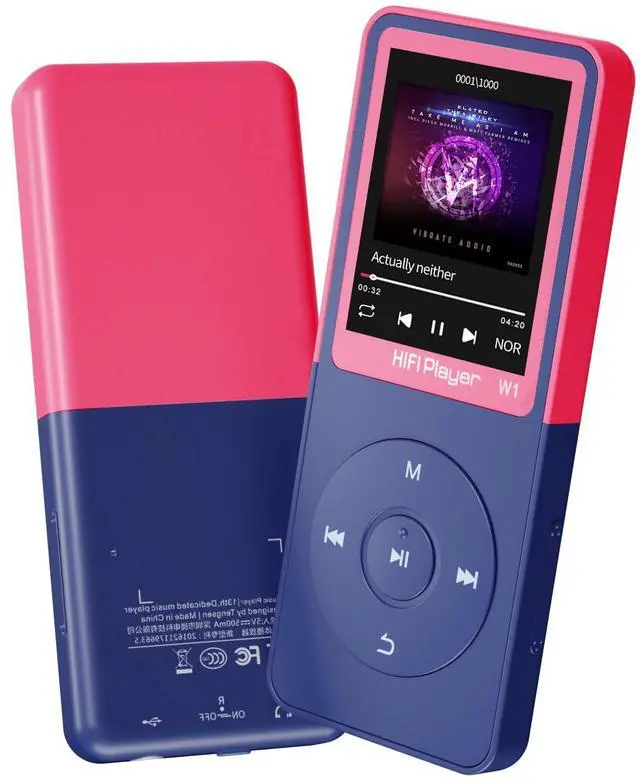 Main image of Bluetooth Mp3 Player, Classic Portable Mp3 Players for Kids,HiFi Music Player with Bluetooth,Video Play,FM Radio,Recording,E-Book,Alarm Clock,Mp3 Play up to 50 Hours with SD Card Slot Pink 32GB