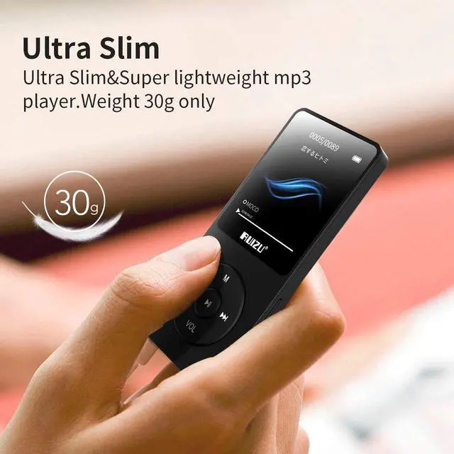 Alt view image 4 of 7 - RUIZU 64GB MP3 Player with Bluetooth 5.3, Portable Music Player for Kids Sports Running, FM Radio, Voice Recorder, Equalizer, 80H Digital Audio Video Shuffle Resume Playback, Up to 128GB Micro SD Card