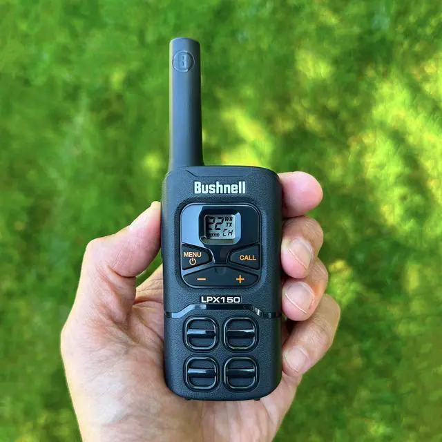 Alt view image 2 of 7 - Bushnell LPX150 Walkie Talkie Radio - Reliable Quality, Rugged Design, 0.5W Power for 20 Miles of Range, Two Way Radios Equipped for Wherever Life Takes You (2 Pack)