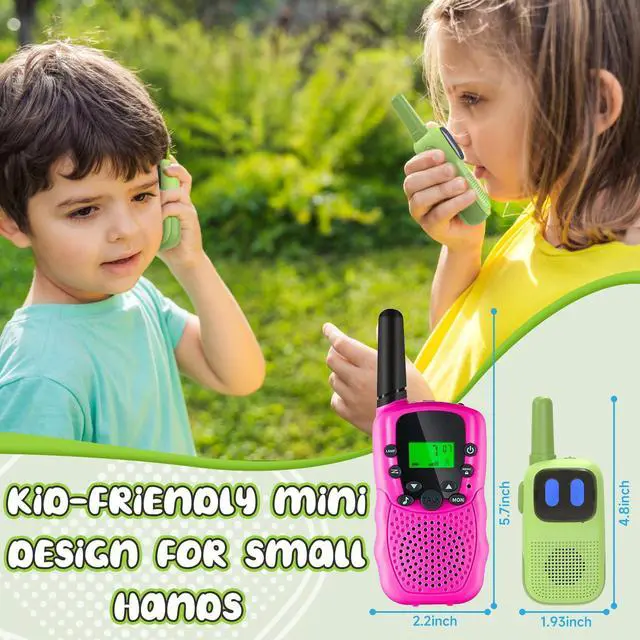 Alt view image 3 of 6 - Holiky Toys for 3-12 Year Old Girls Boys, Walkie-Talkies for Kids 2 Pack 1000FT Long Range with 2 Channels, Handheld Kids Walky Talky Educational Electronic Outdoor Toys for Outside Camping Hiking