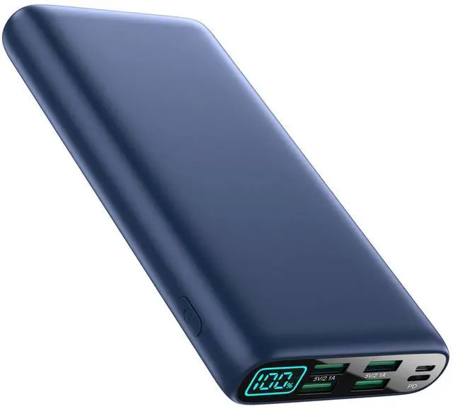 Main image of Portable Charger 38800mAh,LCD Display Power Bank,5 USB Outputs Battery Pack Backup, USB-C 3A in&out Travel Essential Portable Phone Charger For iPhone 17/16/15/14/13 Pro/12,Android Samsung Galaxy-Blue