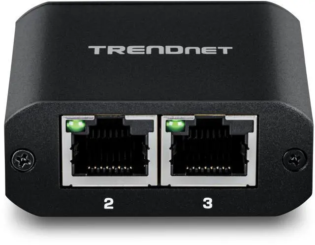 Alt view image 2 of 7 - TRENDnet 2-Port Gigabit Splitter with USB Type C Power, TEG-102S, Splits One Network Connection Into Two, Ethernet Splitter, USB Type C Power Cable Included, NDAA & TAA Compliant