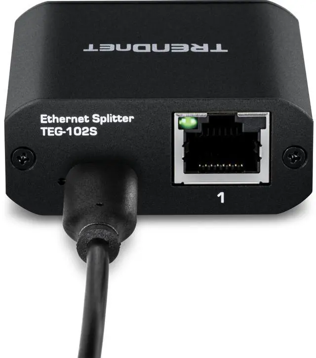 Alt view image 4 of 7 - TRENDnet 2-Port Gigabit Splitter with USB Type C Power, TEG-102S, Splits One Network Connection Into Two, Ethernet Splitter, USB Type C Power Cable Included, NDAA & TAA Compliant
