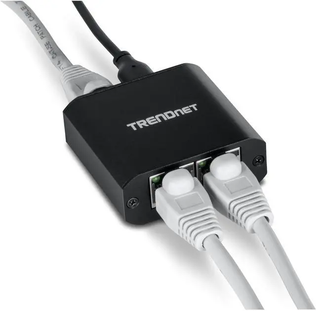 Alt view image 6 of 7 - TRENDnet 2-Port Gigabit Splitter with USB Type C Power, TEG-102S, Splits One Network Connection Into Two, Ethernet Splitter, USB Type C Power Cable Included, NDAA & TAA Compliant