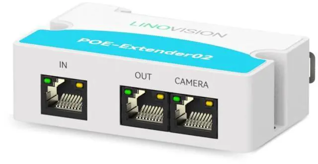 Main image of Mini 2 Port POE Extender Up to 1000ft, Power Over Ethernet Over Cat5/6 Cable, Splitter to 2 POE Devices Like IP Cameras, IP Phone