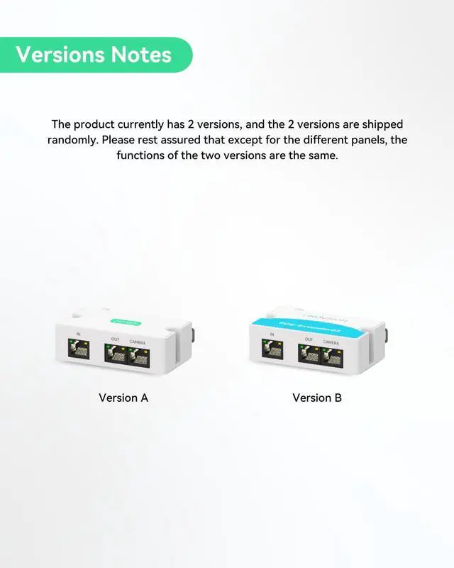 Alt view image 2 of 7 - Mini 2 Port POE Extender Up to 1000ft, Power Over Ethernet Over Cat5/6 Cable, Splitter to 2 POE Devices Like IP Cameras, IP Phone