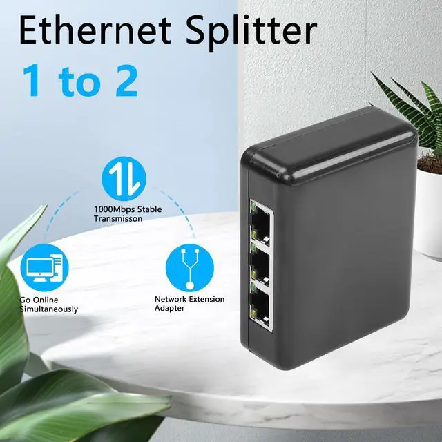 Alt view image 5 of 7 - CERRXIAN Ethernet Splitter 1 to 3 Out,1000Mbps High Speed RJ45 Splitter with USB Power Cable, Ethernet Splitter 1 to 3, [3 Devices Simultaneously Networking] LAN Splitter for Cat 5/5e/6/7/8 Cable