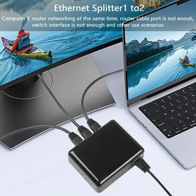 Alt view image 4 of 7 - CERRXIAN Ethernet Splitter 1 to 3 Out,1000Mbps High Speed RJ45 Splitter with USB Power Cable, Ethernet Splitter 1 to 3, [3 Devices Simultaneously Networking] LAN Splitter for Cat 5/5e/6/7/8 Cable