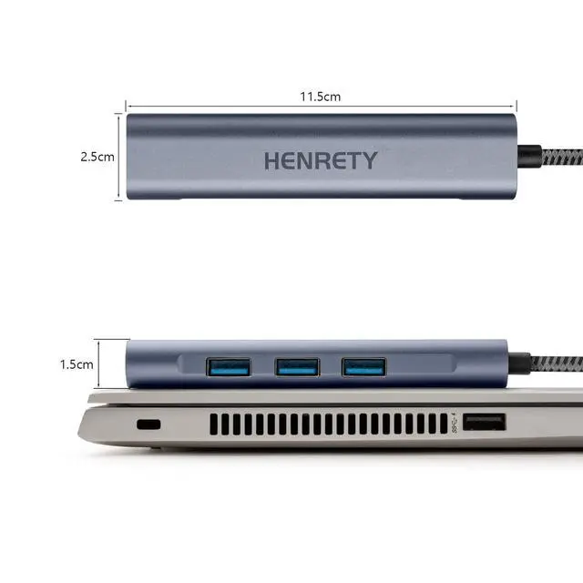 Alt view image 5 of 6 - USB to Ethernet Adapter, 4-in-1 Portable Data Hub USB Splitter USB 3.0 Expander with RJ45 Gigabit Ethernet LAN Network Adapter Support Windows 10,8.1,Mac OS, Surface Pro,Linux,Chromebook and More