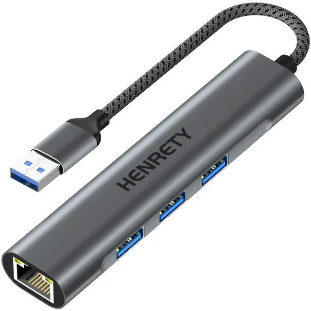Main image of USB to Ethernet Adapter, 4-in-1 Portable Data Hub USB Splitter USB 3.0 Expander with RJ45 Gigabit Ethernet LAN Network Adapter Support Windows 10,8.1,Mac OS, Surface Pro,Linux,Chromebook and More