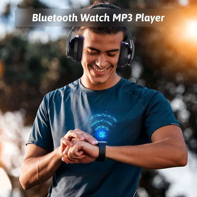 Alt view image 4 of 6 - wiwoo MP3 Player with Bluetooth,Sport Bluetooth MP3 Player with Clip and Watch Band for Running Climbing Hiking Cycling Jogging Yoga with Voice Recorder Clock (No FM Radio) Micro SD Card up to 128GB