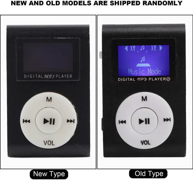 Alt view image 3 of 7 - 32GB MP3 Player, Portable Digital Music Player with Headphones and USB Cable, Sports Mini MP3 LCD Mini Screen Music Media Player with Back Clip(Black)