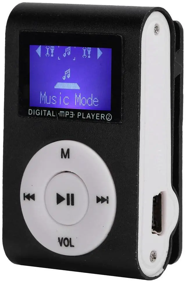 Main image of Mini Portable MP3 Player with BackClip LCD Screen Mini MP3 Music Player Portable Digital Music Media Player Support Memory Card for Running & Sports(Black)