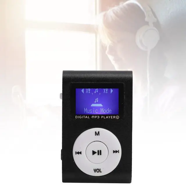 Alt view image 2 of 7 - Mini Portable MP3 Player with BackClip LCD Screen Mini MP3 Music Player Portable Digital Music Media Player Support Memory Card for Running & Sports(Black)