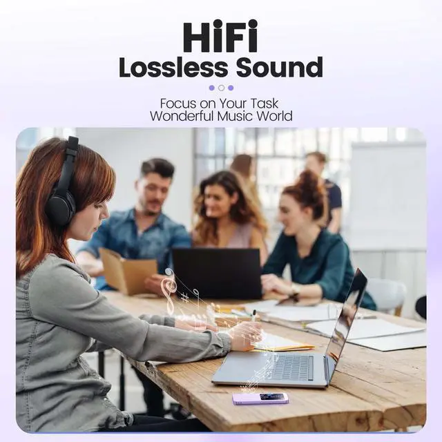 Alt view image 2 of 7 - 32GB MP3 Player with Bluetooth 5.3, AGPTEK A09X 2.4" Screen Portable Music Player with Speaker Lossless Sound with FM Radio, Voice Recorder, Supports up to 128GB, Purple