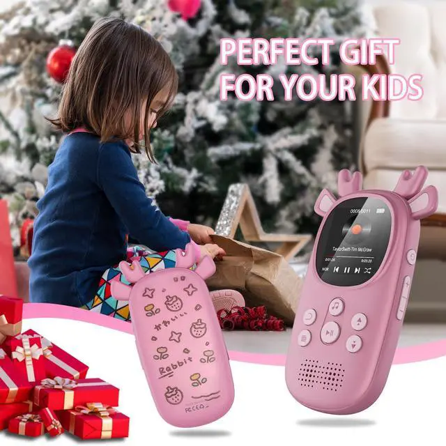 Alt view image 7 of 7 - 32GB MP3 Players for Kids, Cute Reindeer Portable Music Bluetooth Kid MP3 Player, Child MP3 Player with Bluetooth 5.3,Speaker, FM Radio, Alarm Clock, Voice Recorder, Stopwatch (Support up to 128GB)