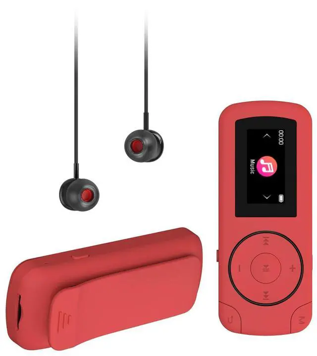 Main image of wiwoo 64GB Sport Clip on MP3 Player with Bluetooth- Superlight Mini MP3 Player with Clip and Recorder, MicroSD Support, Shuffle Playback for Running, Cycling, Hiking, Climbing and Yoga(No Speaker)
