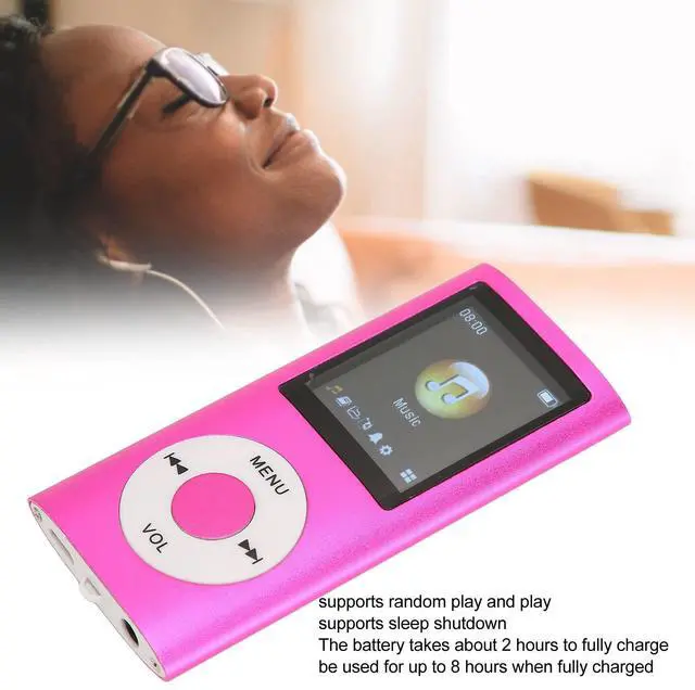 Alt view image 5 of 7 - MP3 Player, Music Player with 1.8in LCD Screen, MP4 Bluetooth Player, Built in Video Play/FM Radio/Voice Recorder/E Book Reader, 8H Playing Time, Supports up to 64GB