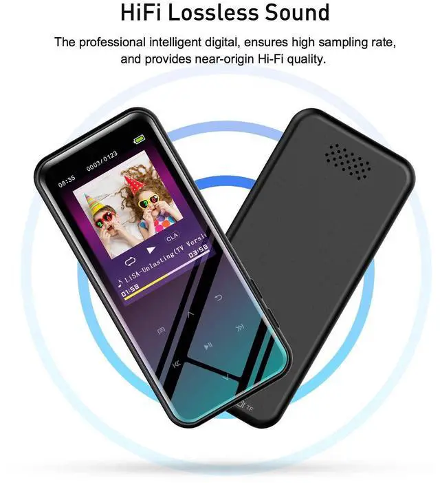 Alt view image 6 of 7 - MP3 Player 136GB with Bluetooth 5.2 Portable Music Player with 2.4" Large Screen Headphones Built-in Speaker Support FM Radio Voice Recorder E-Book