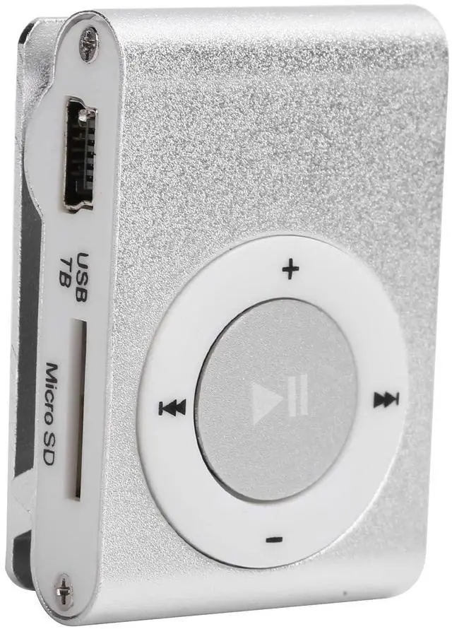 Main image of Mxzzand MP3 Player with Bluetooth Portable Music Player Mini MP3 Back Clip Player Durable with Memory Card and Cable(Silver)