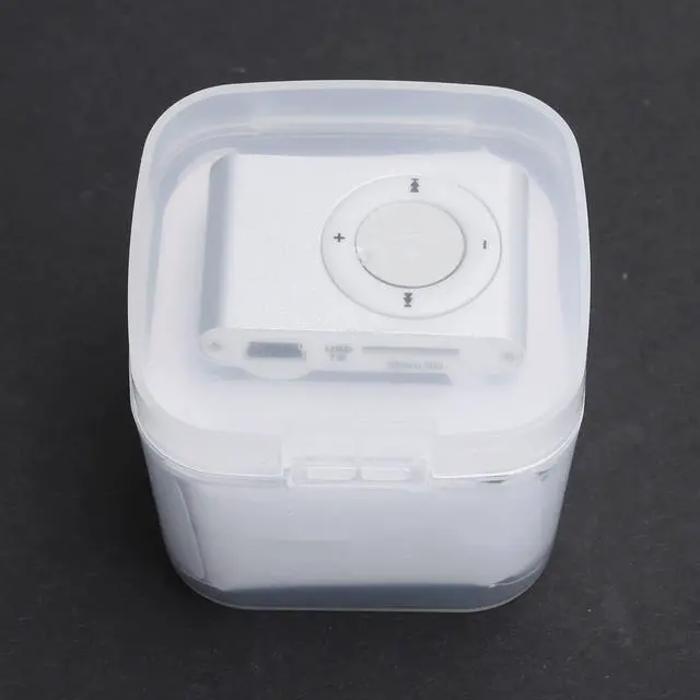 Alt view image 7 of 7 - Mxzzand MP3 Player with Bluetooth Portable Music Player Mini MP3 Back Clip Player Durable with Memory Card and Cable(Silver)