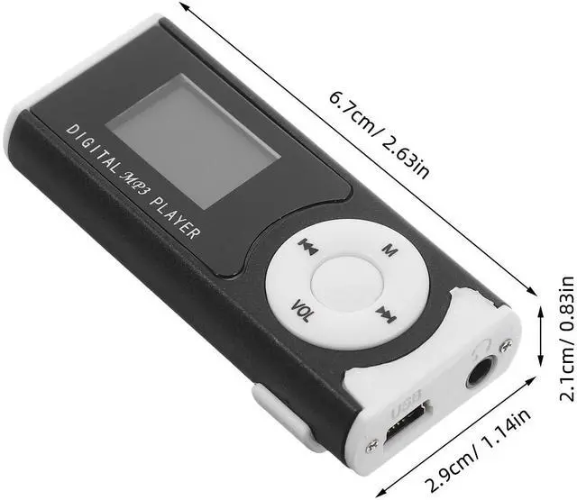 Alt view image 5 of 7 - Mp3 with Screen DigitalMp Player with Micro USB Port Micro Sd Card Mp Player Mp4 Player Digital Player Portable Stylish Mp Player Flashlight Mp3 Clip Mp3 Player Card Slot Music