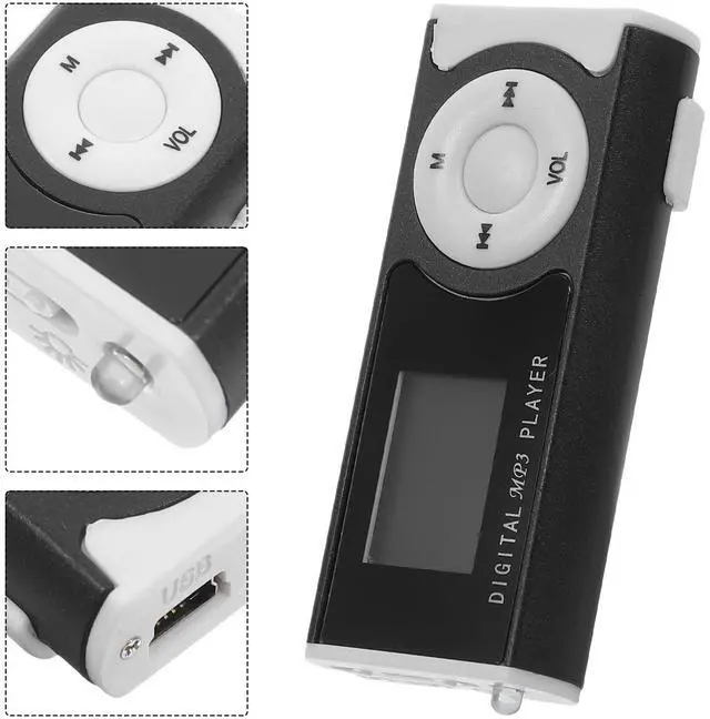Alt view image 3 of 7 - Mp3 with Screen DigitalMp Player with Micro USB Port Micro Sd Card Mp Player Mp4 Player Digital Player Portable Stylish Mp Player Flashlight Mp3 Clip Mp3 Player Card Slot Music