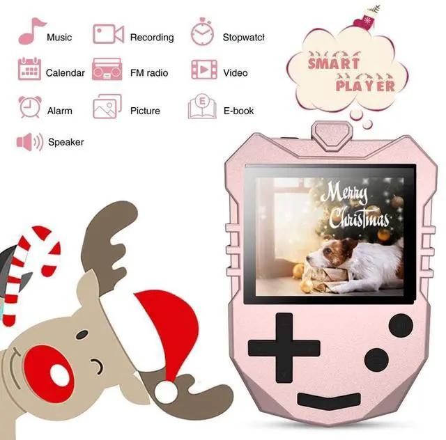 Alt view image 5 of 7 - AGPTEK MP3 Player for Kids, Portable 8GB Music Player with Built-in Speaker, FM Radio, Voice Recorder, Expandable Up to 128GB, Rose Gold,K1