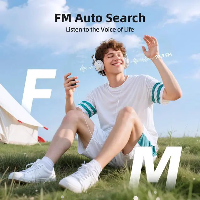 Alt view image 5 of 7 - AGPTEK 64GB Clip MP3 Player with Bluetooth, A53PL Portable Music Player with FM Radio, Shuffle, No Phone Needed, for Sports(Black)