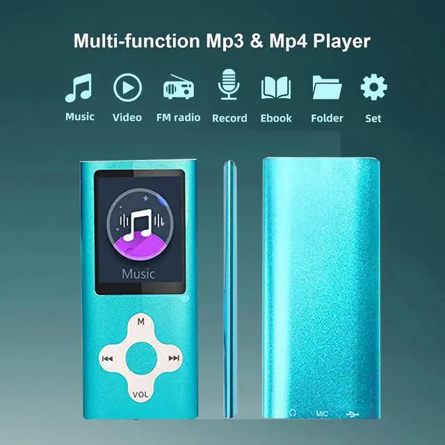 Alt view image 2 of 7 - Mp3 Player,Music Player with a 16 GB Memory Card Portable Digital Music Player/Video/Voice Record/FM Radio/E-Book Reader/Photo Viewer/1.8 LCD (Sky Blue)