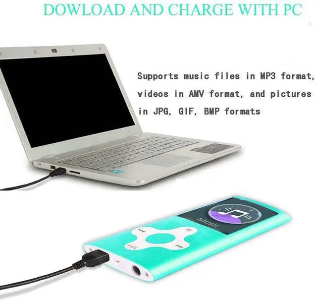 Alt view image 5 of 7 - Mp3 Player,Music Player with a 16 GB Memory Card Portable Digital Music Player/Video/Voice Record/FM Radio/E-Book Reader/Photo Viewer/1.8 LCD (Sky Blue)