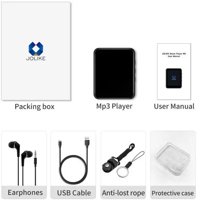 Alt view image 6 of 6 - 64GB MP3 Player Bluetooth 5.3 Touch Screen Music Player Portable mp3 Player with Speakers high Fidelity Lossless Sound Quality mp3 FM Radio Recording e-Book MP3 Player Support (128GB)