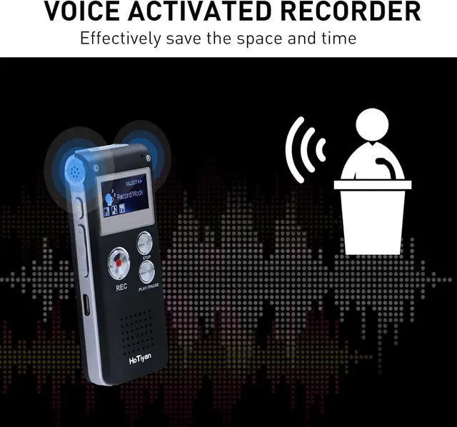 Alt view image 3 of 7 - Digital Voice Recorder Audio Recording - 64GB Audio Recorder with Playback Voice Activated Recorder for Lectures Meetings Interviews Recording Device Tape Recorder with Microphone USB Cable MP3 Player