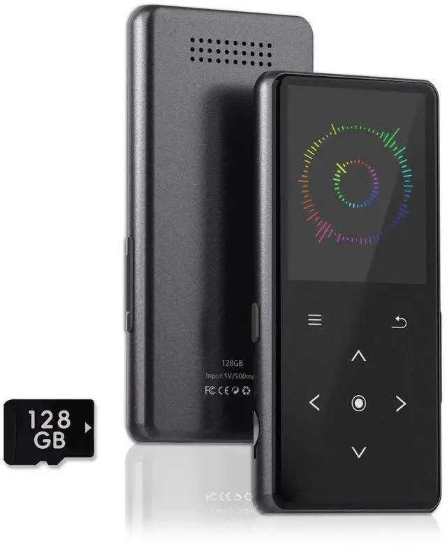 Main image of 128GB MP3 Player with Bluetooth, Portable Music Player with Built-in Speaker, Enjoying Your Digital Music and Audiobooks Anytime,Includes FM Radio,Recorder,E-Book,and Comes with Earphones
