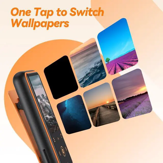 Alt view image 7 of 7 - AGPTEK 64GB MP3 Player with Clip, 1.8 inch Bluetooth 5.3 Music Player with FM Radio, Voice Recorder for Sport Running, Supports up to 128GB TF Card, Model: M2, Orange