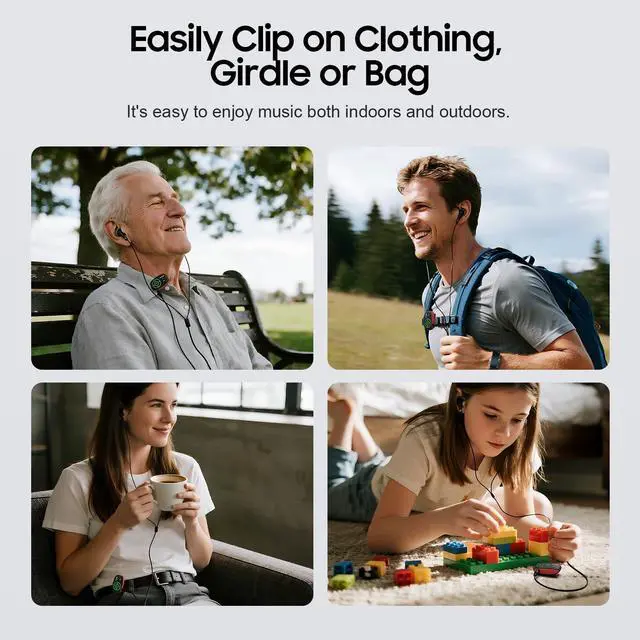 Alt view image 7 of 7 - Mp3 Player with LED Light,idoooz X2 8GB Mini Mp3 Music Player,Clip Mp3 Player for Sports,Gym,Jogging,Running,Lossless Sound Quality