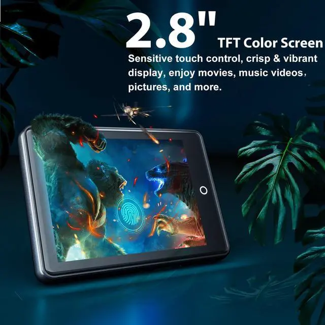 Alt view image 4 of 7 - ODEJOI 64GB MP3 Player with Bluetooth 5.3, 2.8-inch Touchscreen, 18 Soothing Sounds, Speaker Built-in, Shuffle Repeat, Sports Music Player, FM Radio, Voice Recorder, ebook, Support 128GB Micro SD Card